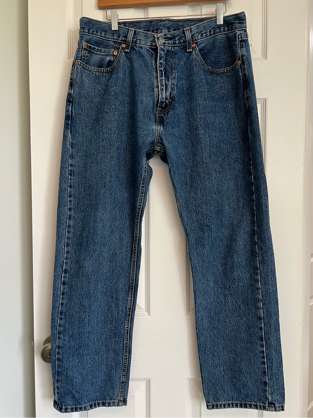Levi's 505 Men's Jeans 36x30 Medium Stonewash 100% Cotton Non-Stretch Dadjeans